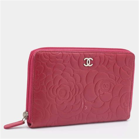 chanel wallet camellia|chanel zip around organizer wallet.